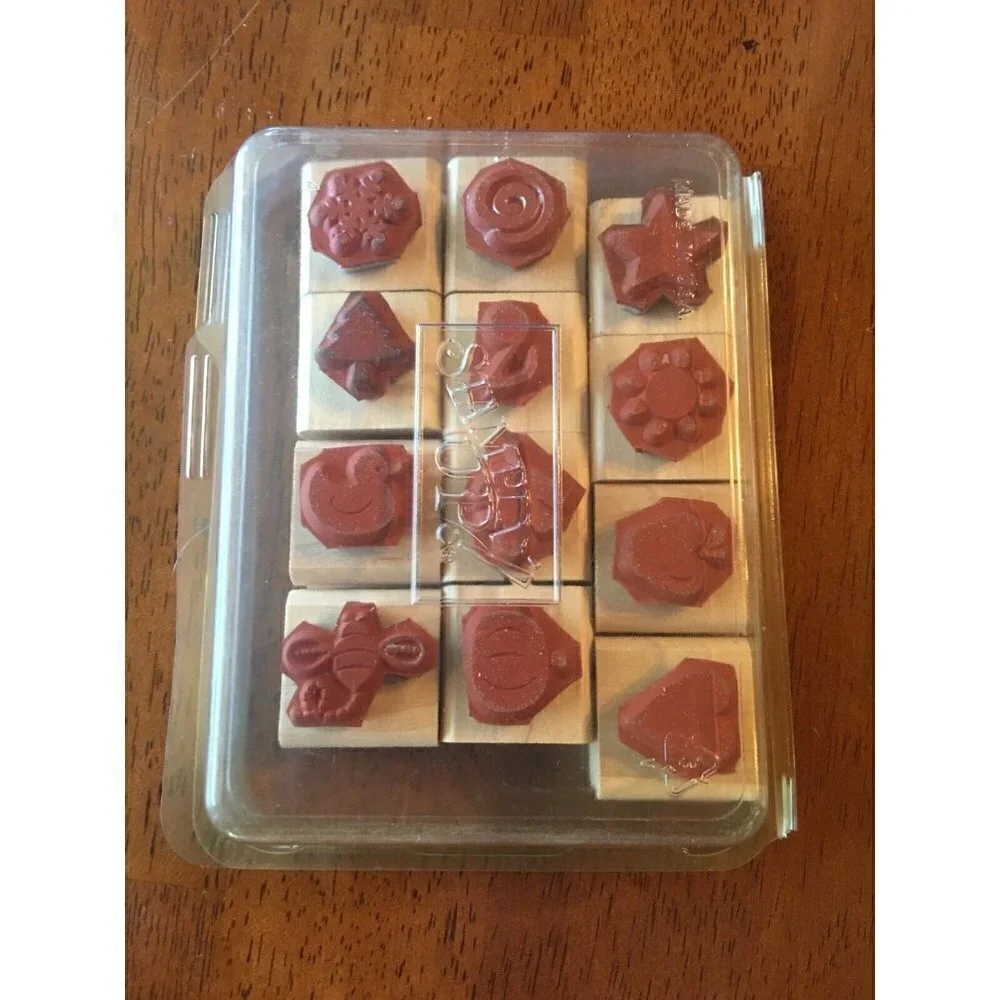 Stampin’ Up! Mini Medleys 12 Rubber Stamps Set 2000 Retired Scrapbooking Cards